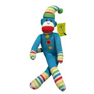 SCM Designs St Judes Hospital SOCK MONKEY Plush Colorful Stuffed Animal 20 Inch